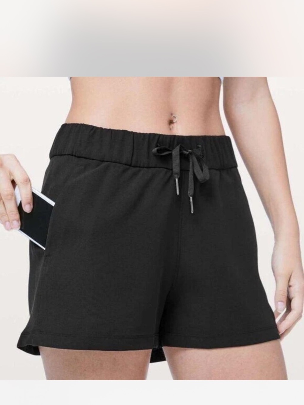 lululemon athletica Women's Black On the Fly Athletic Shorts